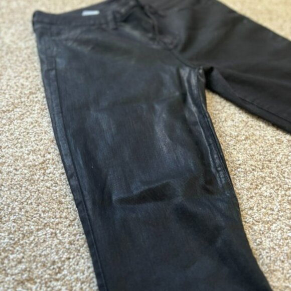 Joe's Jeans High Rise The Charlie Coated Sateen Sz 31 Wet Leather Look - Picture 4 of 7